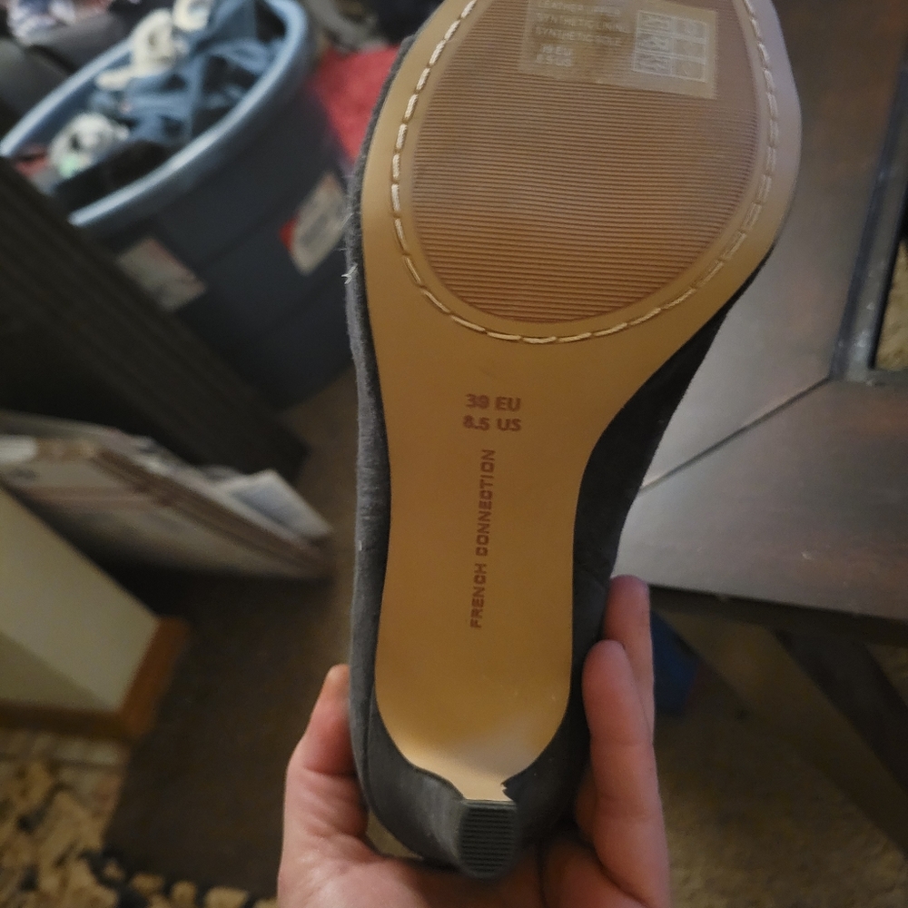 French connection open toe high heels sandal Gray - Picture 5 of 6